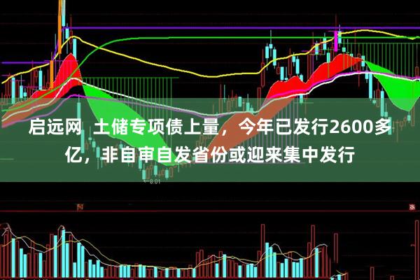 启远网  土储专项债上量，今年已发行2600多亿，非自审自发省份或迎来集中发行